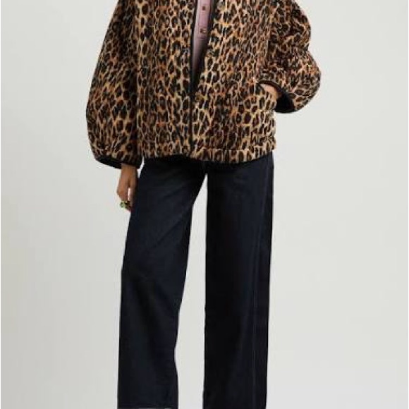 Damson Madder Macy Quilted Leopard Jacket - Picture 3 of 4